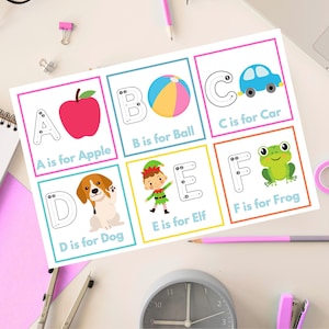 Alphabet Lunch Box Notes for Kids: Printable Learning Cards (Digital Download)