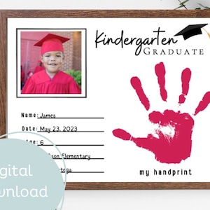 Kindergarten Graduation Keepsake Printable, Graduation Keepsake, Kindergarten Graduation, Graduation Kids PNG, Kids Graduation