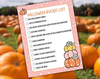 Halloween Bucket List: Family Fall Activities (Digital Download)