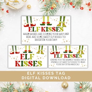 Elf Kisses, Elf Kisses Bag Topper, Elf Ideas, Christmas Elf, Bag Topper ...