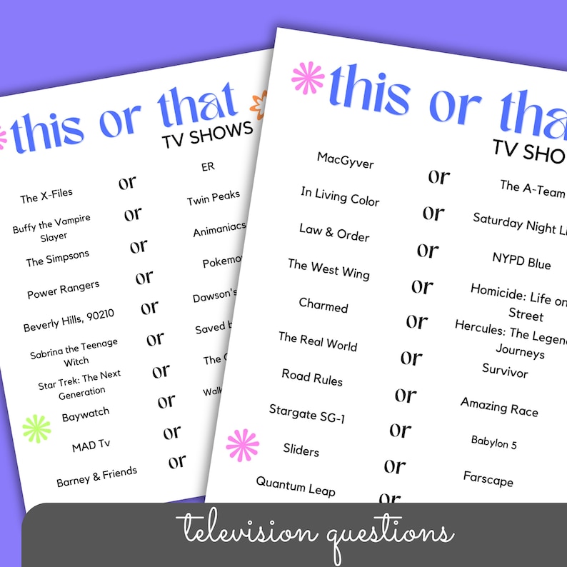 Retro Icebreaker, Icebreaker Fun,conversation Starter, Icebreaker Games