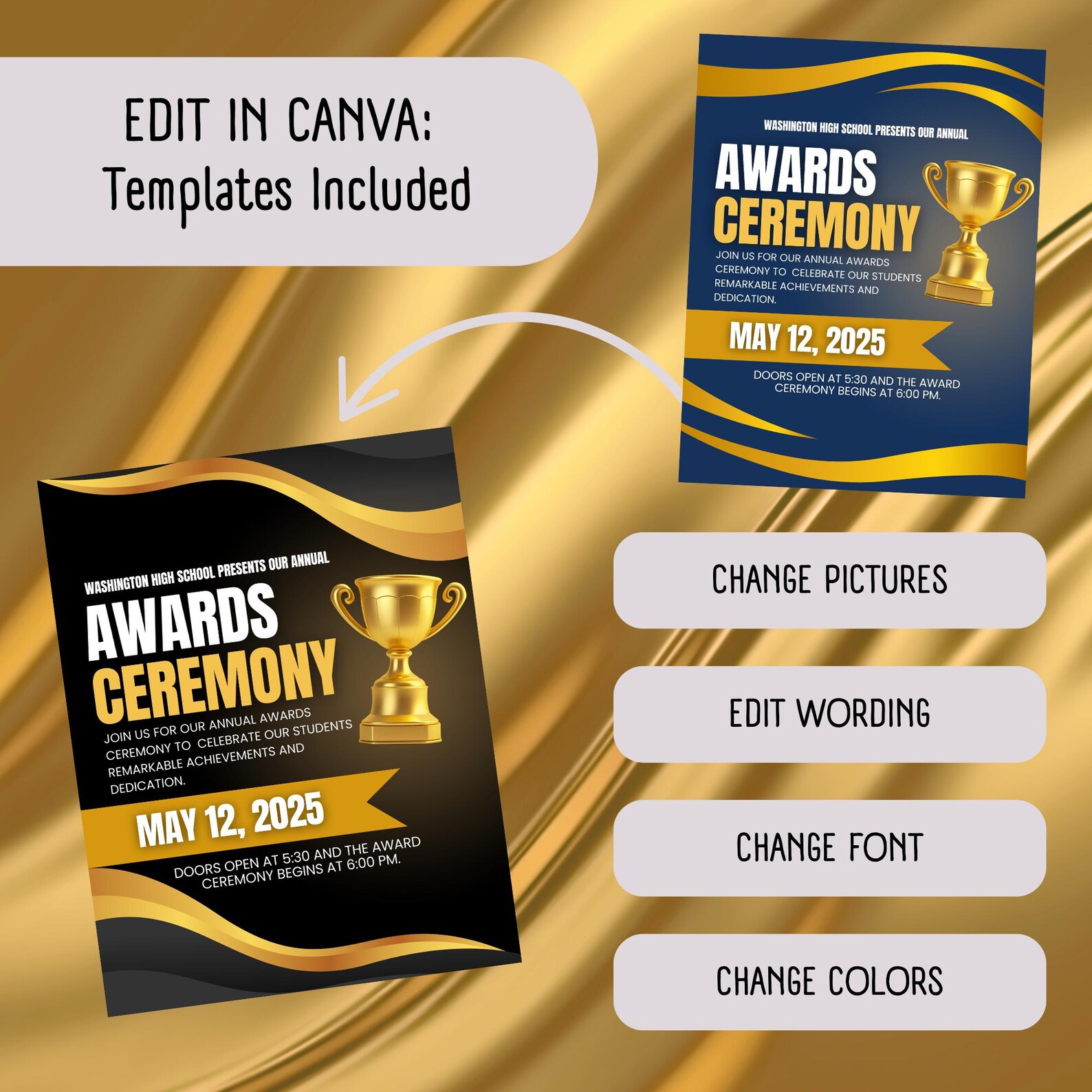 Awards Ceremony Invitation Template: Corporate, Sports, Banquet (canva ...