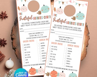 Teacher Appreciation Door Hanger: Editable Room Service Template (Digital Download)