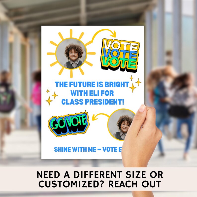 Student Council Campaign Flyer Template: Editable School Election ...