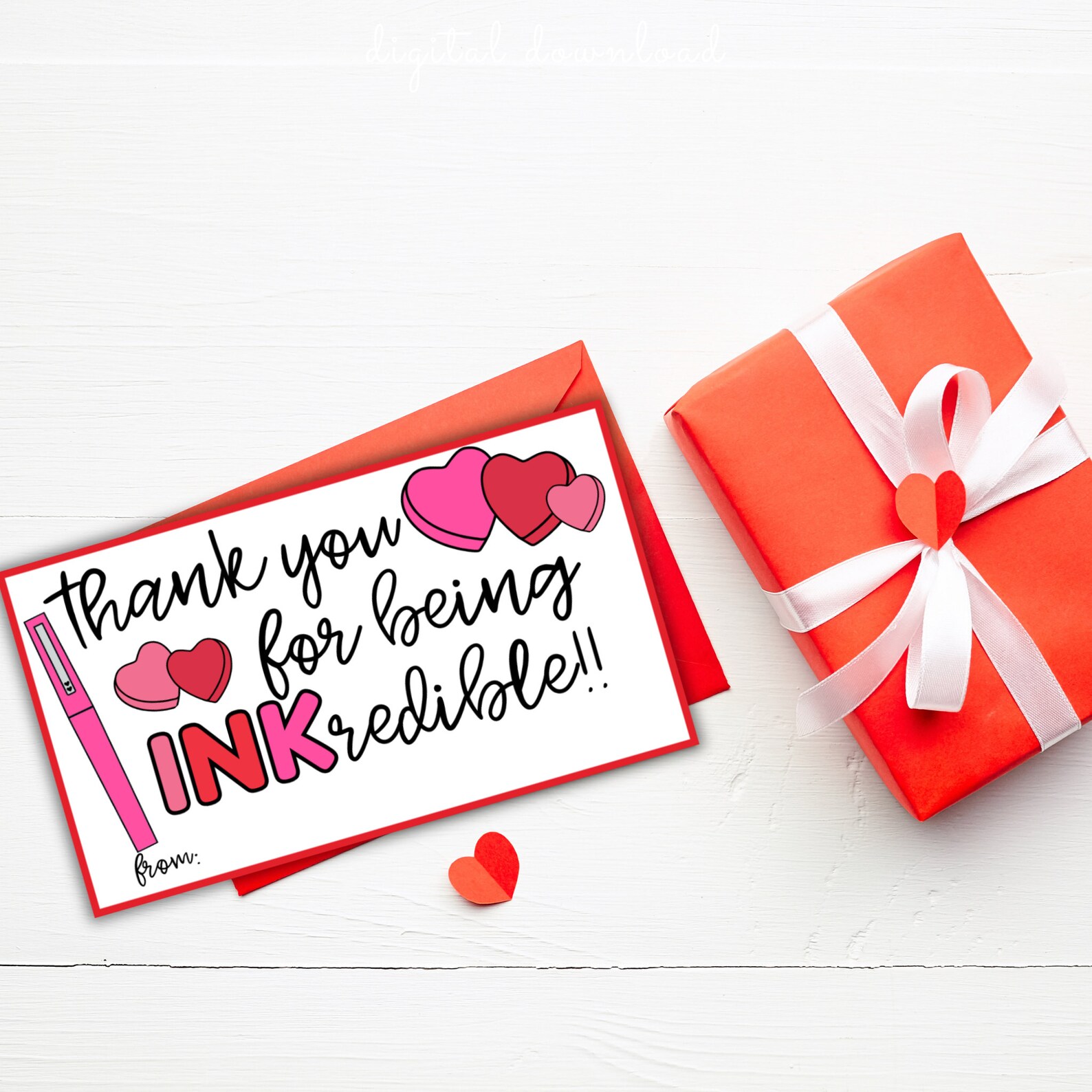 Flair Pens, Flair Pen Gift Tag, Teacher Valentine Tag, Valentine Tag ...