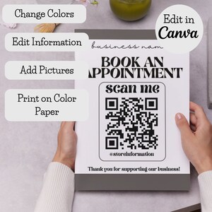 Personalized QR Code Sign Template: Scan to Pay, Canva Editable ...