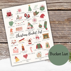 Christmas Bucket List, Printable, Family Christmas Bucket List ...