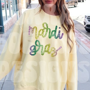 Glitter Mardi Gras Png, Sparkly Mardi Gras Png, Hand Lettered Mardi Gras Png, Faux Sequin Mardi Gras Png, Faux Tinsil Mardi Gras Png