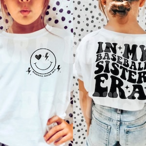 In meiner Baseball Schwester Ära, Baseball Schwester SVG, Baseball Schwester Png, Baseball Schwester Shirt, kleine Schwester größte Fan Shirt, Baseball sv