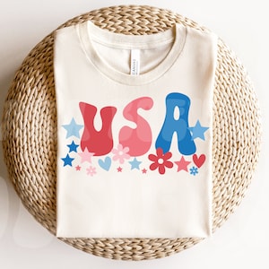 USA Svg, USA Png, 4th of July Svg, 4th of July Png, Retro Usa Png, Fourth of July Svg, Memorial Day Svg, Sublimation, T shirt Design