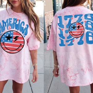 Retro America Svg, Front & Back Design, Retro USA Shirt Svg, Groovy 4th of July Distressed Summer Hoodie Cricut Cut File, Digital Download
