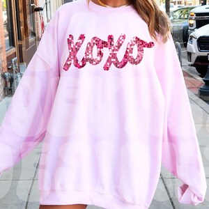 XOXO Png, Faux Pailletten Valentine Png, Valentinstag Png, süßes Valentinstag Shirt Design, Retro Valentinstag Png, funkelnde Xoxo Png
