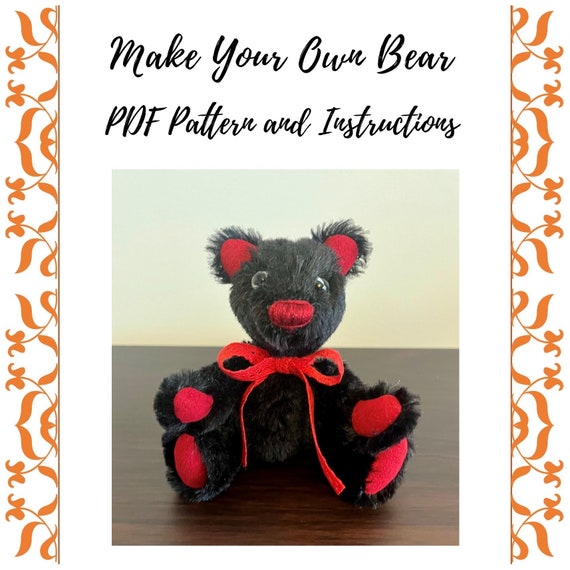 Make Your Own Bear Digital PDF Pattern and Instructions 5.5inch Miniature Teddy Bear Craft Gift Birthday Gift Etsy Ireland