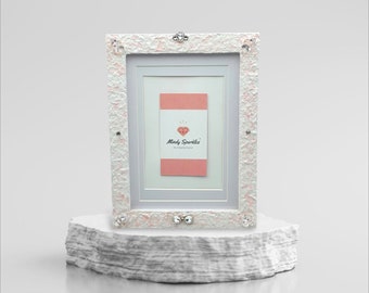 The "Wedded Bliss" hand-painted Swarovski Crystal and Cubic Zirconia embellished picture frame