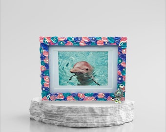The "Mermaid Princess of the Sea" Hand-painted Swarovski Crystal Embellished Nautical Picture Frame