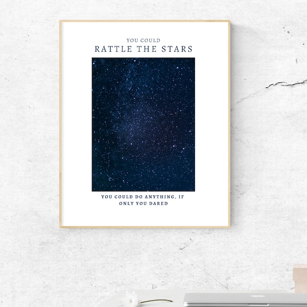 You could rattle the stars | Throne of Glass | Digital print | Aelin Galathynius and Elena | SJM Merch | TOG Book Quote