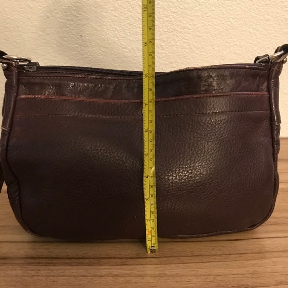 Vintage Brown Leather LL Bean Shoulder Bag Purse … - image 3