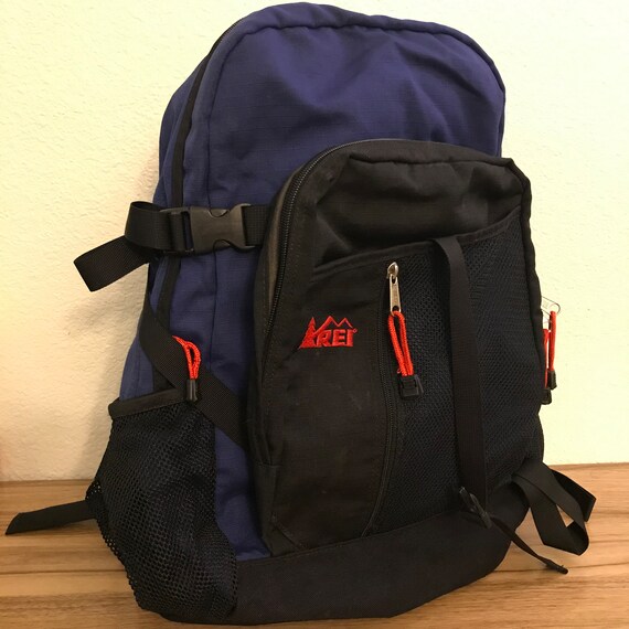 Vintage REI Blue Black Backpack Day Pack with Kna… - image 2