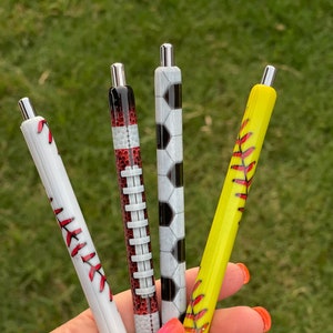 Custom Sports Ball Pens || Refillable Personalized Gel Pens || Basketball Pen || Soccer Pen || Coach Pens || Softball Pen || Baseball Pen