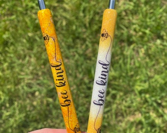 Honey Bee Pen || Bee Happy Pen || InkJoy Pen || Personalizable || Refillable Personalized Gel Pens || Glitter Pens || Custom Gel Pen