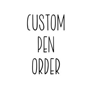 CUSTOM PEN ORDER || Refillable Personalized Gel Pens || Glitter Pens || Your Design || Customizable