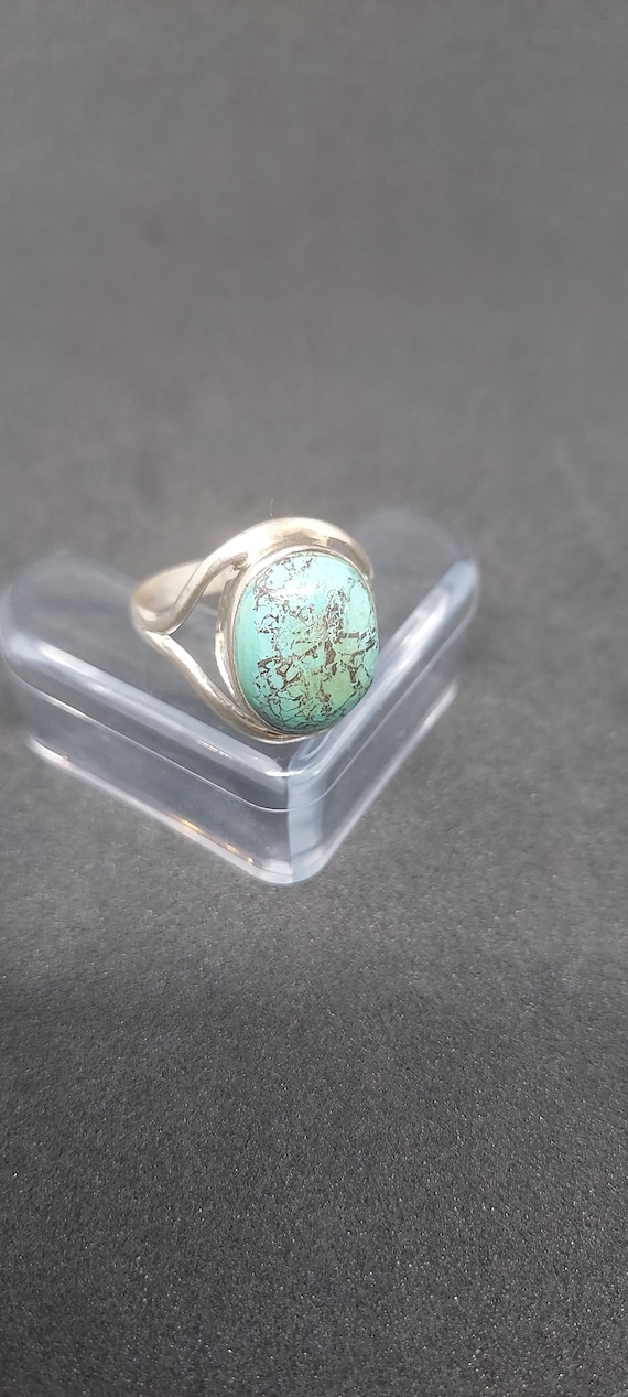 Sterling Silver Faux Turquoise Women's Ring