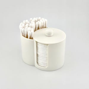 Cotton Swab and Pad Bathroom Organizer