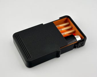 Vintage Buxton Leather Cigarette Case and Matching Lighter