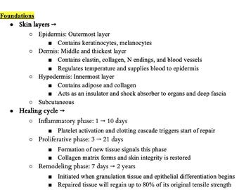 NPTE Integumentary Outline