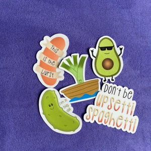Food Puns Sticker Set