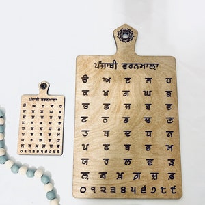 Punjabi Alphabets Wooden Plaque, Punjabi Varnmala, Gurmukhi Akhar, Fatti, Punjabi Fatti