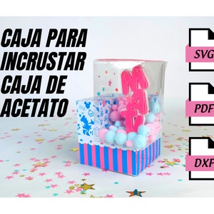 Favor Box Minnie Vintage. Box without corner to insert acetate box.