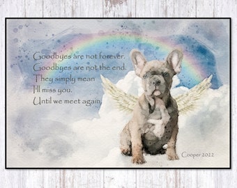 Personalized Pet Angel Wings, Portrait From Photo, Watercolor Pet, Digital Pet Painting, Dog Remembrance Gift, Pet Memorial Gift