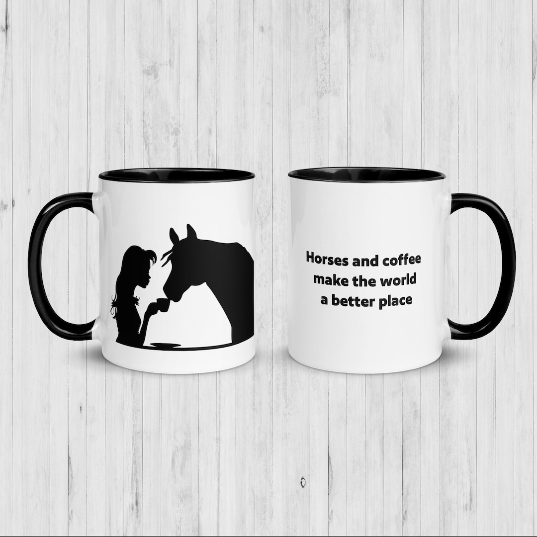 Horse Coffee Cup Equestrian Coffee Mugs Equestrian Gift Etsy