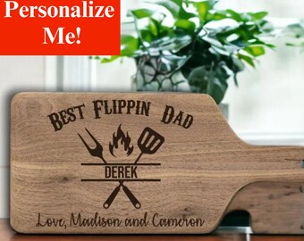 Dad Cutting Board, Birthday Gifts from Daughter, Personalized Gifts for Dad, Wooden Cutting Board for Grill Master, King of the grill