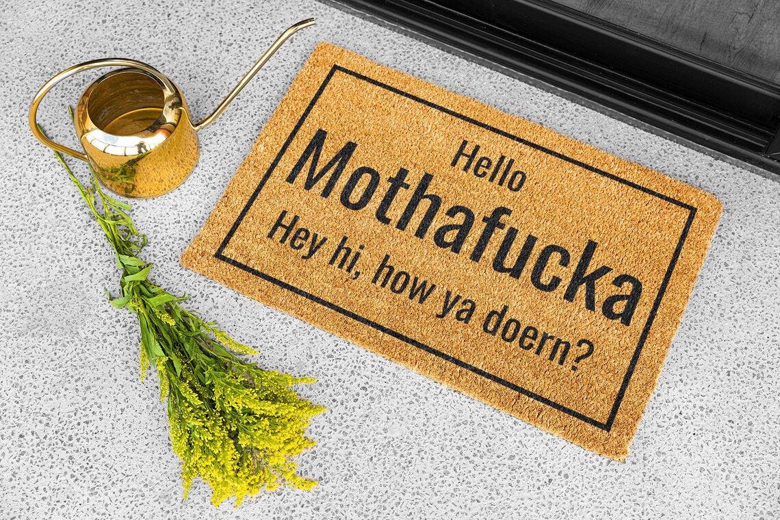 Lil Wayne Doormat Hello Mothafucka Funny Rap Doormat Etsy