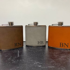 personalized flask | custom flask | customizable flask | leather flask | groomsmen flask | groomsman gift | gift flask |