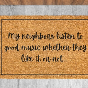 welcome mat | front doormat | music mat | housewarming gift | music quote | gift for musician | musical mat | funny doormat |
