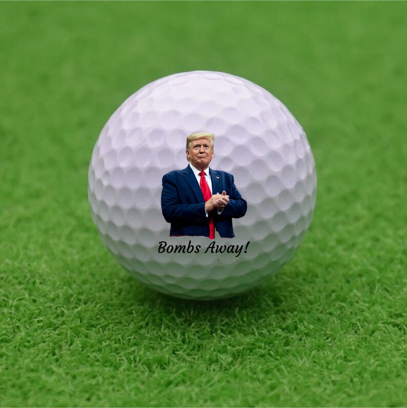Joe Biden Golf Ball Donald Trump Golf Ball Bombs Away Golf Joe Biden