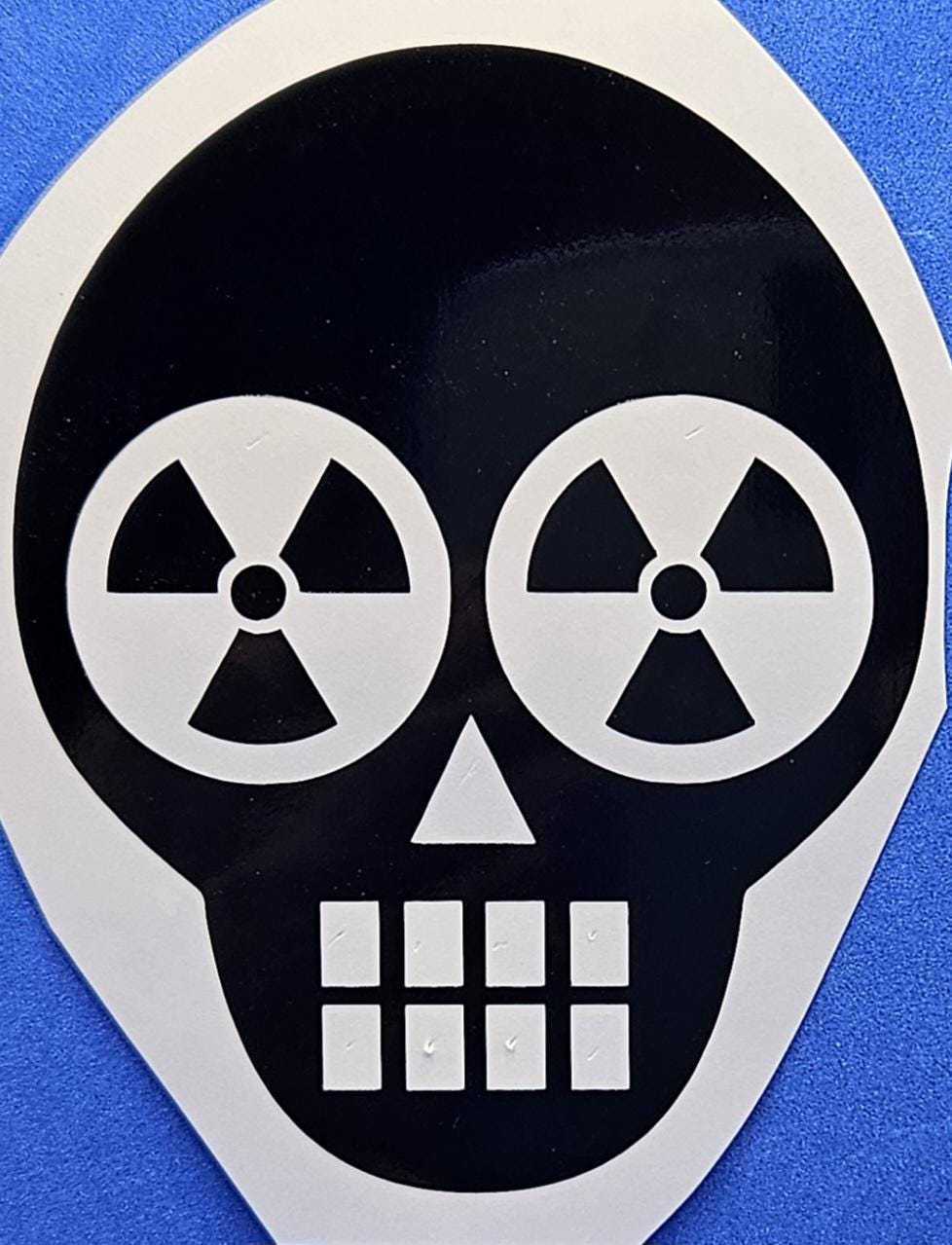 Radioactive Skull Decal - Etsy