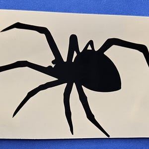 Spider decal in red, white or black for cars, windows, laptops, mirrors, water bottles, notebooks, doors