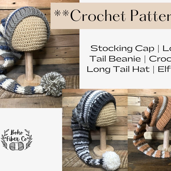 Crochet Stocking Cap Crochet Pattern | PDF Pattern | Digital Pattern | Do It Yourself Pattern | Crochet Pattern