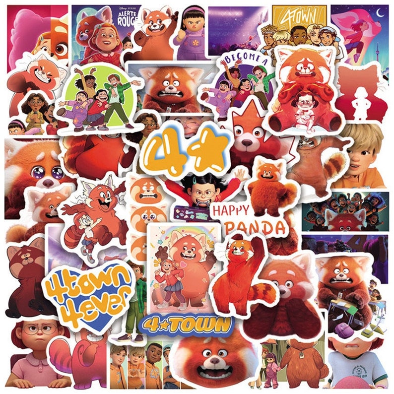 50 PCS Turning Red Stickers Turning Red Panda Stickers Etsy Australia