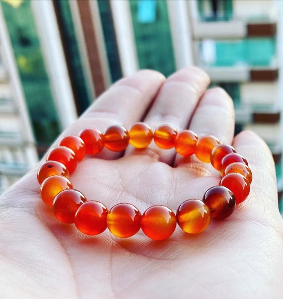 Buy Reiki Crystal Products Brown Botswana Agate Bracelet, Round Bead 6 mm  Bracelet for Reiki Healing and Crystal Healing Stones Online at Best Prices  in India - JioMart.