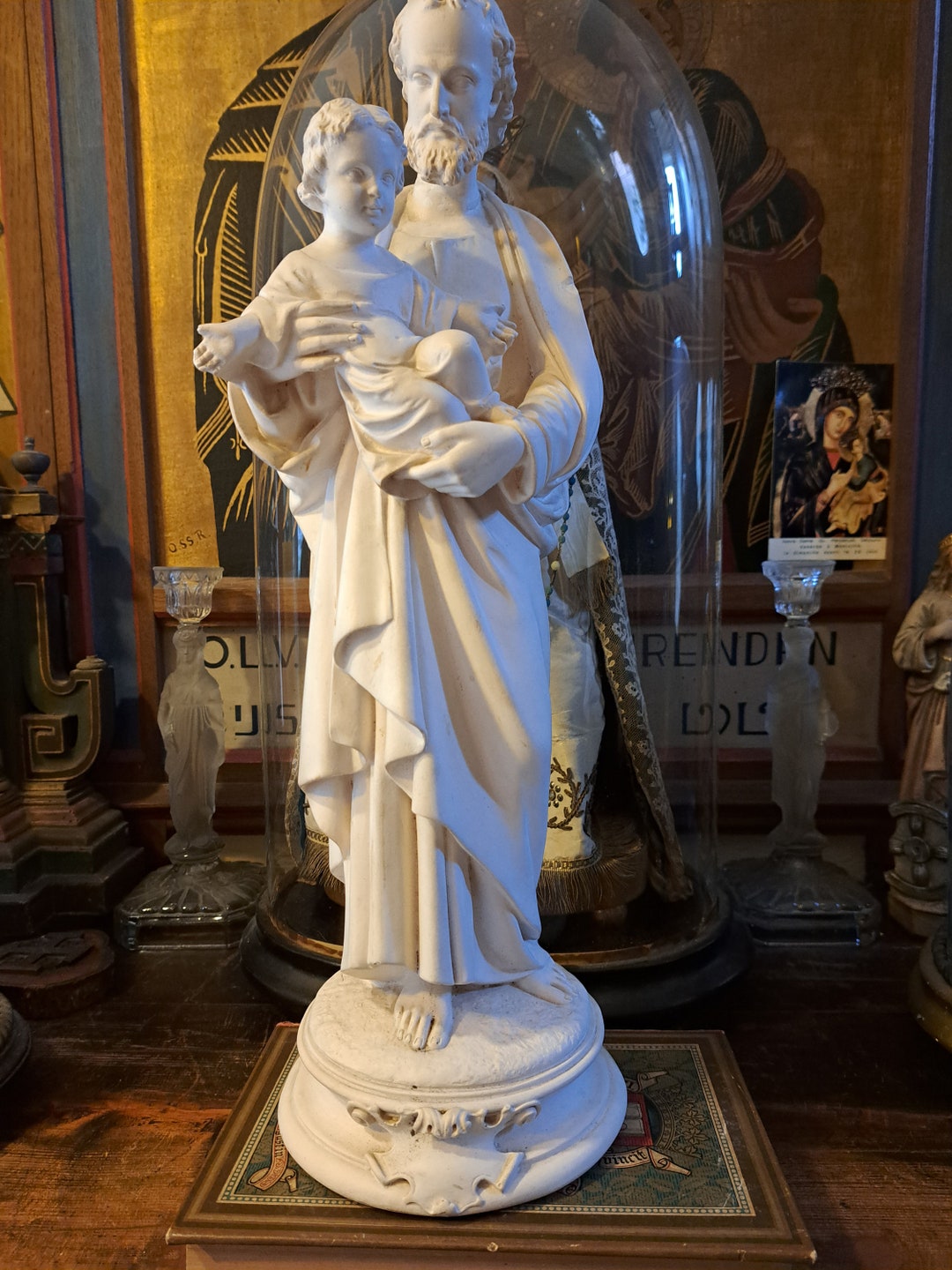 Large Antique Circa 1880 Religious Catholic Meerschaum Statue Etsy