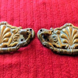 Antique ornate brass drawer/cupboard handles
