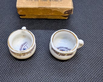 Antique miniature novelty chamberpots  - smallest in the World