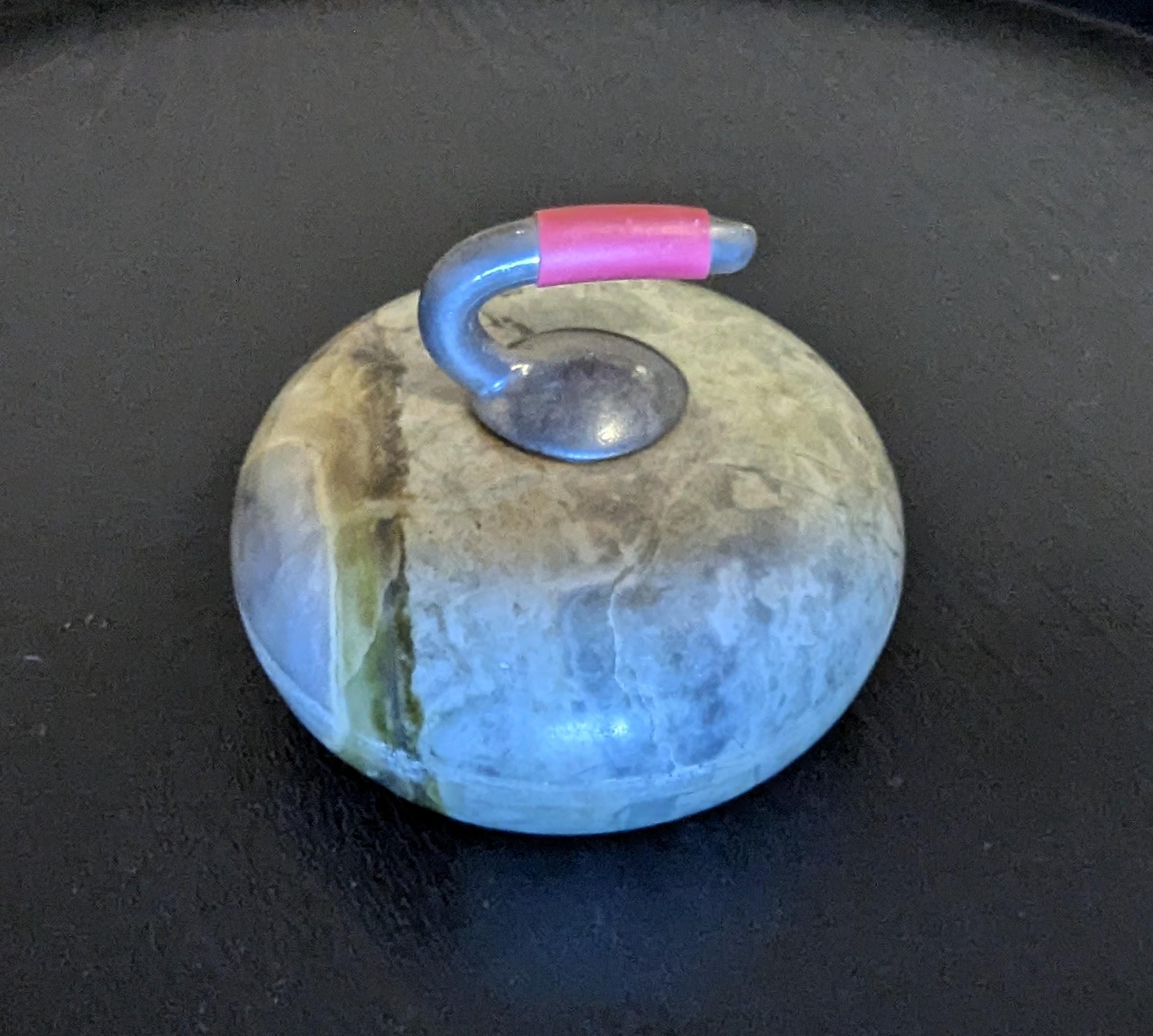 Vintage Curling Stone Paperweight