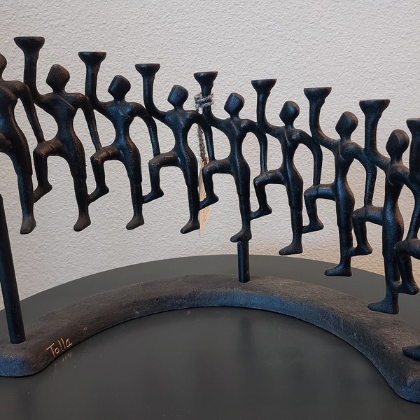 Tolla, Menorah Bronze with joined figures