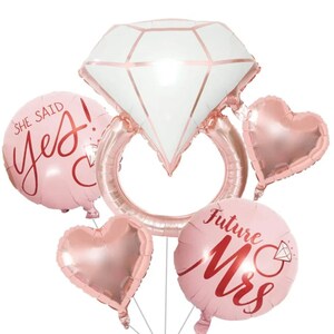 Toekomstige mevrouw en zij zei ja! Ballonbundel | Vrijgezellenfeest | Vrijgezellenfeest | Verlovingsfeest | Vrijgezellenfeest | Vieren | Mylar-ballonnen